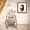 thumbnail image 3 of Fab Funky 15x18 Gold Ornate Wood Framed with Double Matting Museum Art Print Titled - Pug with Steampunk Style Top Hat, 3 of 4