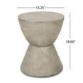 thumbnail image 2 of Outdoor Side Tables For Patio Small Concrete Finish End Table Lightweight Accent Table For Garden, Porch, Balcony, Yard Light Grey, 2 of 9