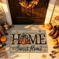 thumbnail image 5 of Ouuluon Soft Fall Pumpkin Maple Leaf Floor Mat, 16x24 inch Halloween Thanksgiving Decorative Rug for Bathroom Kitchen Porch Entryway, 5 of 6