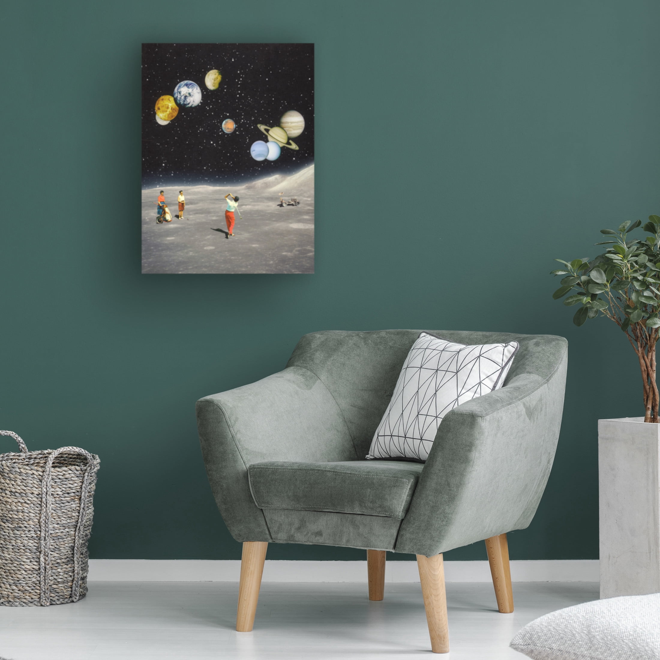 Trademark Fine Art Taudalpoi   Space Golf Canvas Wall Art