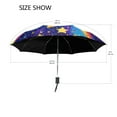 thumbnail image 3 of BZSMCE One-Touch Auto Open Close Rain Umbrella With Creative Cosmic Brightness Pattern, 3 of 7