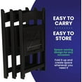 thumbnail image 5 of 24 Black Resin Folding Chairs with Padded Seats – Stackable, Lightweight, Indoor/Outdoor, 5 of 6