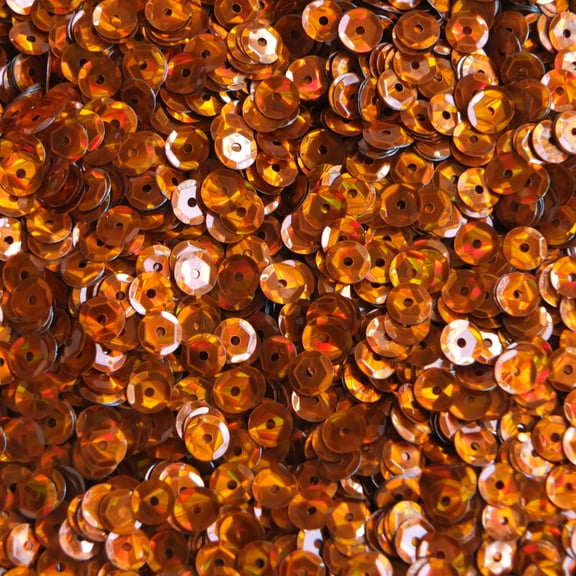 Orange Cup Sequins 5mm Prism Multi Reflective Metallic Made in USA