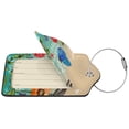 thumbnail image 2 of Disketp 1 Luggage Tag For Suitcase,Colorful Plants And Insects Leather Baggage Tag With Stainless Steel Loop Privacy Cover For Women Men Girls, 2 of 5
