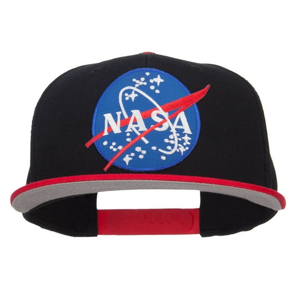 Lunar NASA Patched Two Tone Snapback - Red Black OSFM