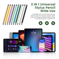 thumbnail image 6 of Antier 10-Pack 2-in-1 Universal Touchscreen Stylus Pens , Stylus Pens for Touch Screens,for iPad, iPhone, Android, Samsung, Tablets, Laptops & More - Includes 20 Replacement Nibs, 6 of 9