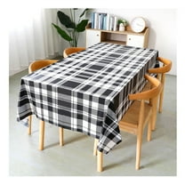 Kdkad Picnic Table Cover, Picnic Tablecloth, Premium Rectangle Plastic Tablecloth, Checkered BBQ Plastic Table Cover - Gingham Checkerboard Disposable Plastic Tablecloth 54×108 Inch Rectangle