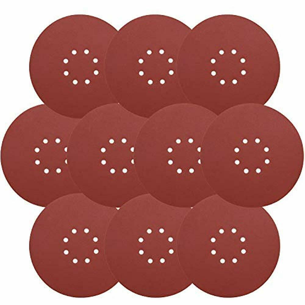 9 Inch Sandpaper, Hook & Loop 8Hole Sander Sheets 120 Grits Grinding