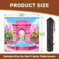 thumbnail image 2 of Mahjong Mat 31.5" x 31.5" Pink Arch Fountain Park Decorative Water Splash Non-Slip Noise Reduction American Mahjong Tiles Table Cover for Dominoes Poker Card Board Games Gift, 2 of 8