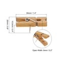 thumbnail image 2 of Uxcell Wooden Push Pins Decorative Pushpin with Clip for Craft Art, Brown 30 Pack, 2 of 5