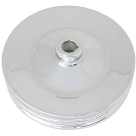 Racing Power R8947 Chrome Early GM Double Groove Power Steering Pump Pulley