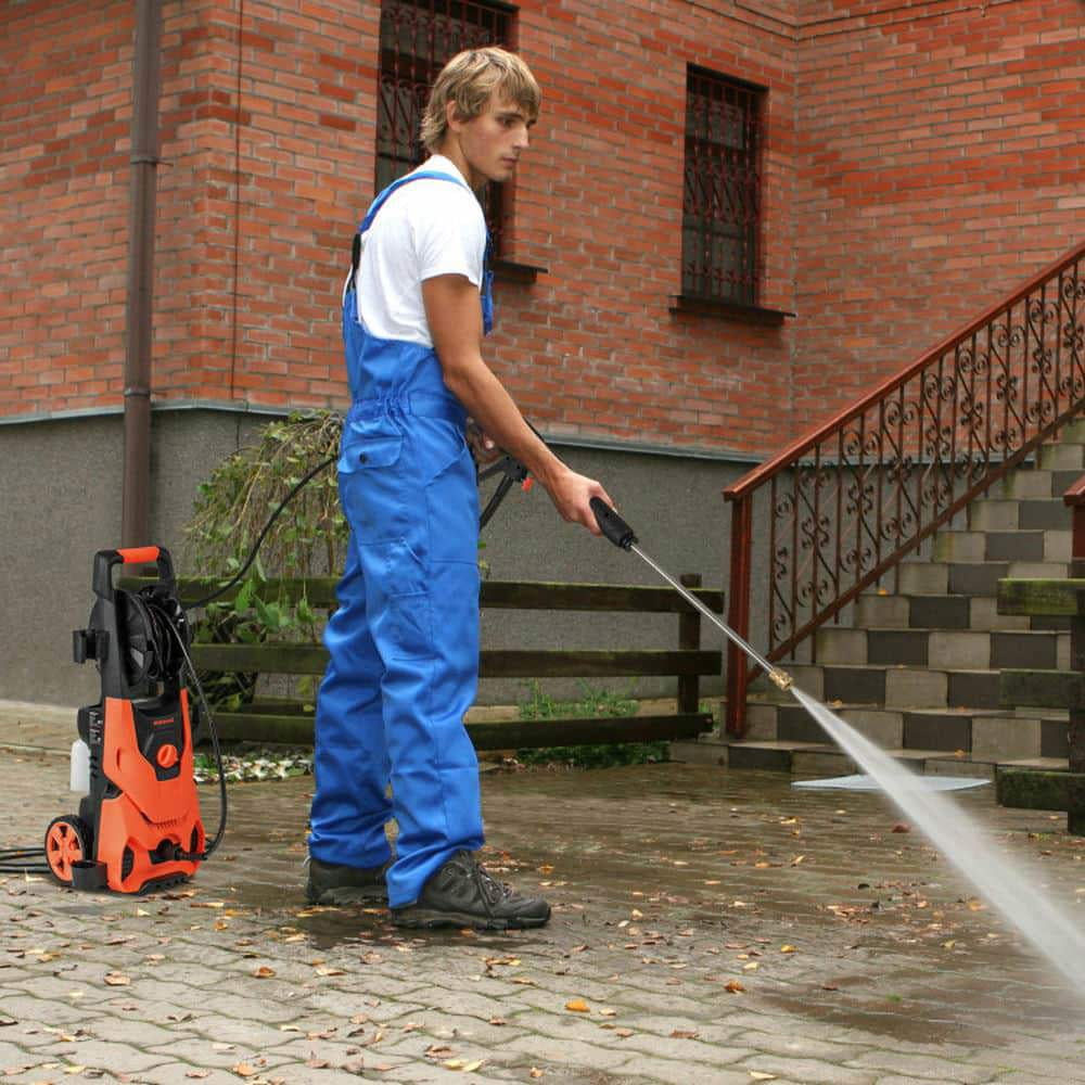 Spaco 2150 PSI 1.2GPM Electric Pressure Washer, Pressure Washer with 4 Quick Connect Nozzles and Foam Cannon, Orange