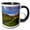 Black/White, variant on 3drose, Dearborn River, Lewis and Clark Forest, Montana, Usa - Us27 Cha2748 - Chuck Haney, 11oz Two-tone Black Mug