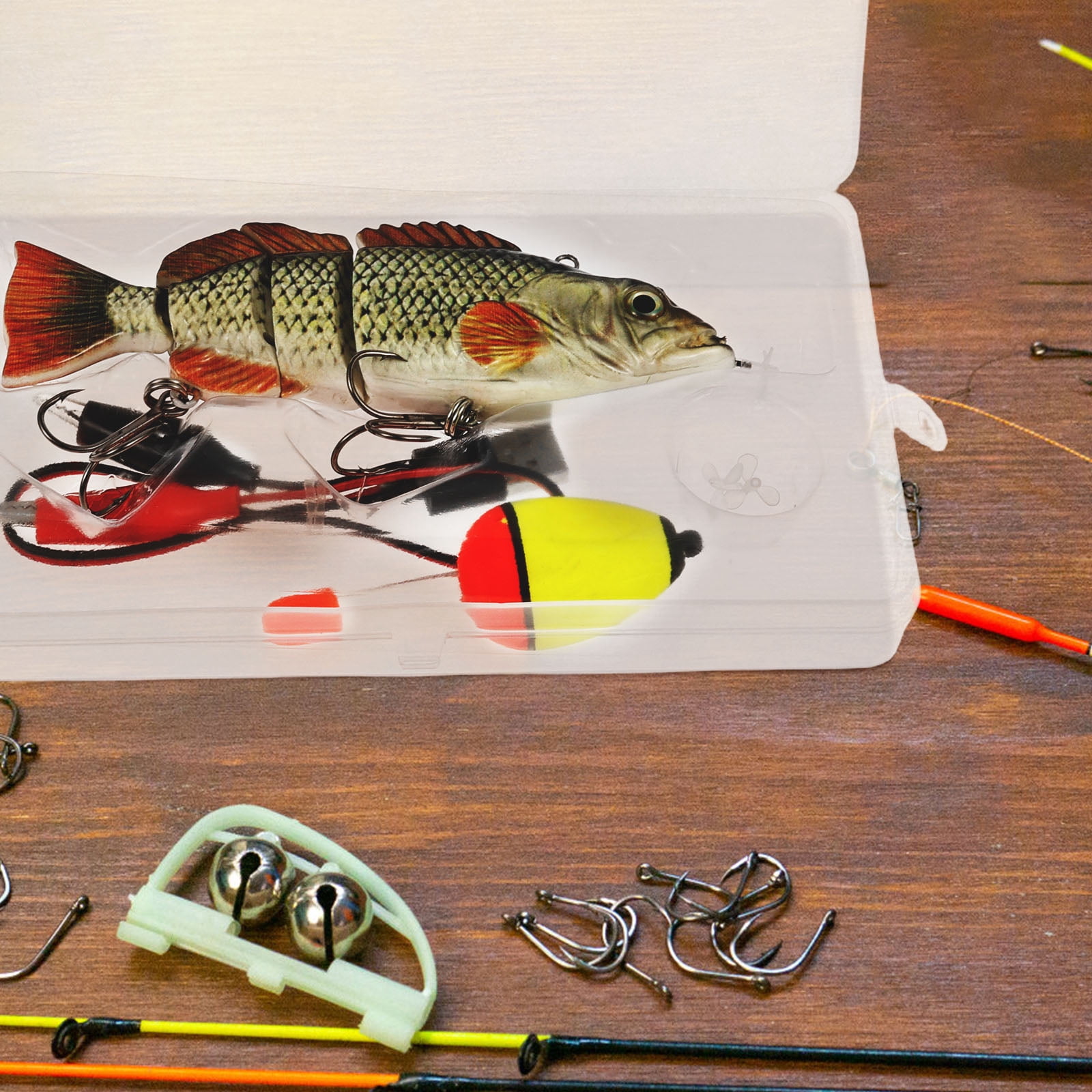 Threns Electric Robotic Fishing Lure USB Rechargeable Robotic Swimming Fishing Lure Multi Jointed Swimbait for Freshwater and Saltwater