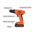 thumbnail image 3 of Kit de herramientas para taladro y hogar BLACK+DECKER 20V MAX BDCD120VA, 3 of 7