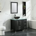 thumbnail image 2 of Wonline 36" Bathroom Vanity Cabinets W/ Tempered Glass Vessel Sink /Countertop /Mirror Black, 2 of 8
