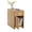 1 drawer 1 door natural(with charging station), variant on YOCWO 3 Drawer Fluted Nightstand, Wood Fluted Bedside Table for Bedroom, Beige