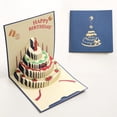 thumbnail image 2 of Tarjetas de Feliz Navidad, árbol de Navidad, regalo de invierno, tarjetas Pop-Up, pegatinas de decoración de Navidad, tarjetas de felicitación de Año Nuevo cortadas con láser, 2 of 4