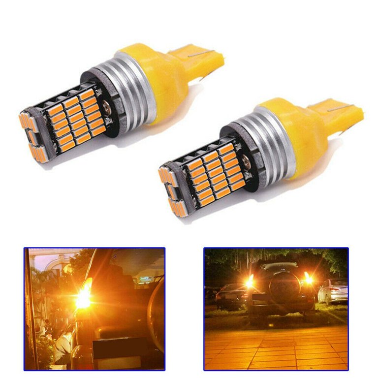 7440 992 T20 W21W LED Super Bright Amber Bulb 89 PCS 2016SMD Chipset