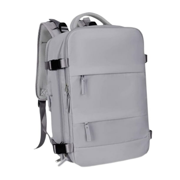 Mochila de viaje Bolsa de lona Adultos Mochila para computadora portátil para aviones Viajes de negocios Gris