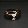 thumbnail image 2 of Pulsera de PU de múltiples capas para mujer con decoración de corazón con pasador de aleación (negro), 2 of 3