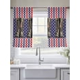 thumbnail image 5 of Independence Day Sheer Curtains 2 Panels Set Retro Boots American Red Blue Stripe Stars Sheer Window Curtains Light Filtering Rod Pocket Voile Drapes for Bedroom Living Room 52"x45", 5 of 8