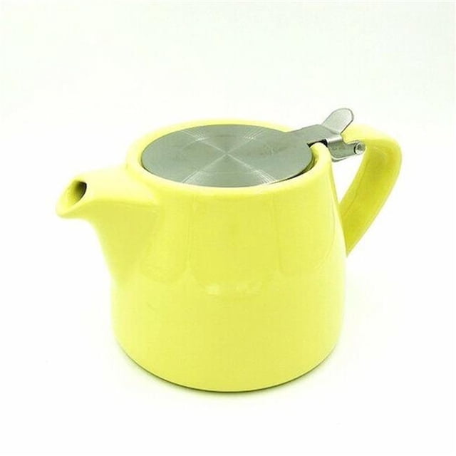 Théière avec Infuseur, Jaune & Crème
