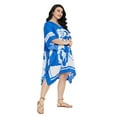 thumbnail image 4 of Oussum Women Plus Size Short Kaftan Tunic Kimono Dress Ladies Summer Tunics Online, 4 of 8