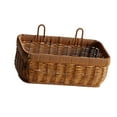 thumbnail image 3 of Cesta tejida para colgar en la pared, rectangular, contenedor de almacenamiento, cesta decorativa Marrón, 3 of 9