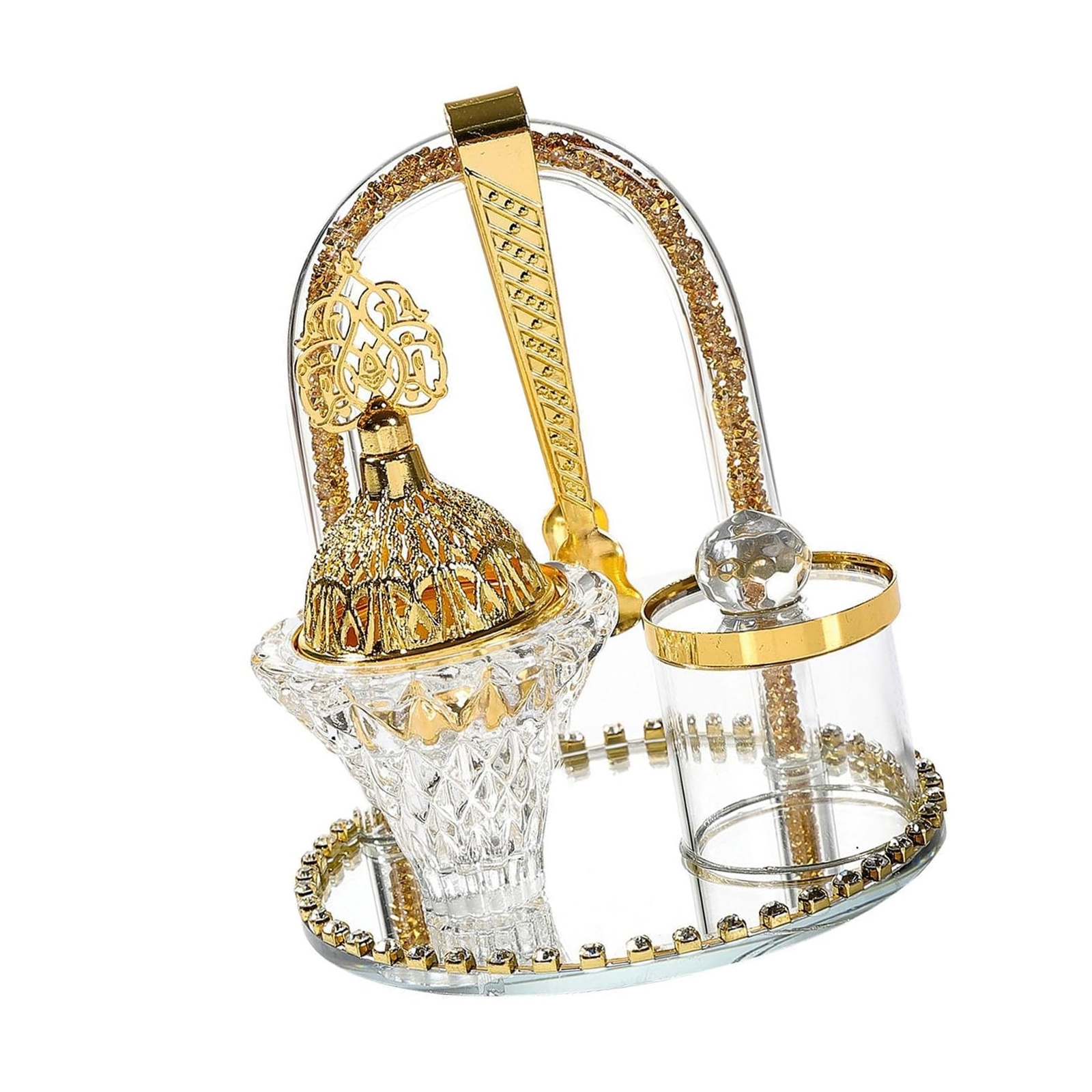 Elegant Decorative Incenses Burners Holder Set With Tray Clip Storage Jar For Holiday Gift Living Room Display