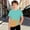 Mint Green, variant on Wuxian Boys Girls Graphic T Shirt Ice Cream Print Short Sleeve Gradient Crewneck Casual Loose Fit Tee Fashionable Comfortable Daily Wear Cute Trendy Tops,Mint Green,12-13 Years