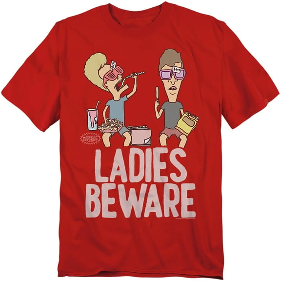 Beavis And Butthead T-Shirt Mtv Ladies, Beware Unisex Graphic Tee for Men & Women