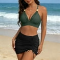 thumbnail image 5 of Fmbrln Bikini Sets for Women 3 Piece Swimsuits with Cover Up Skirt Vacation Beach Bathing Suits, 5 of 7