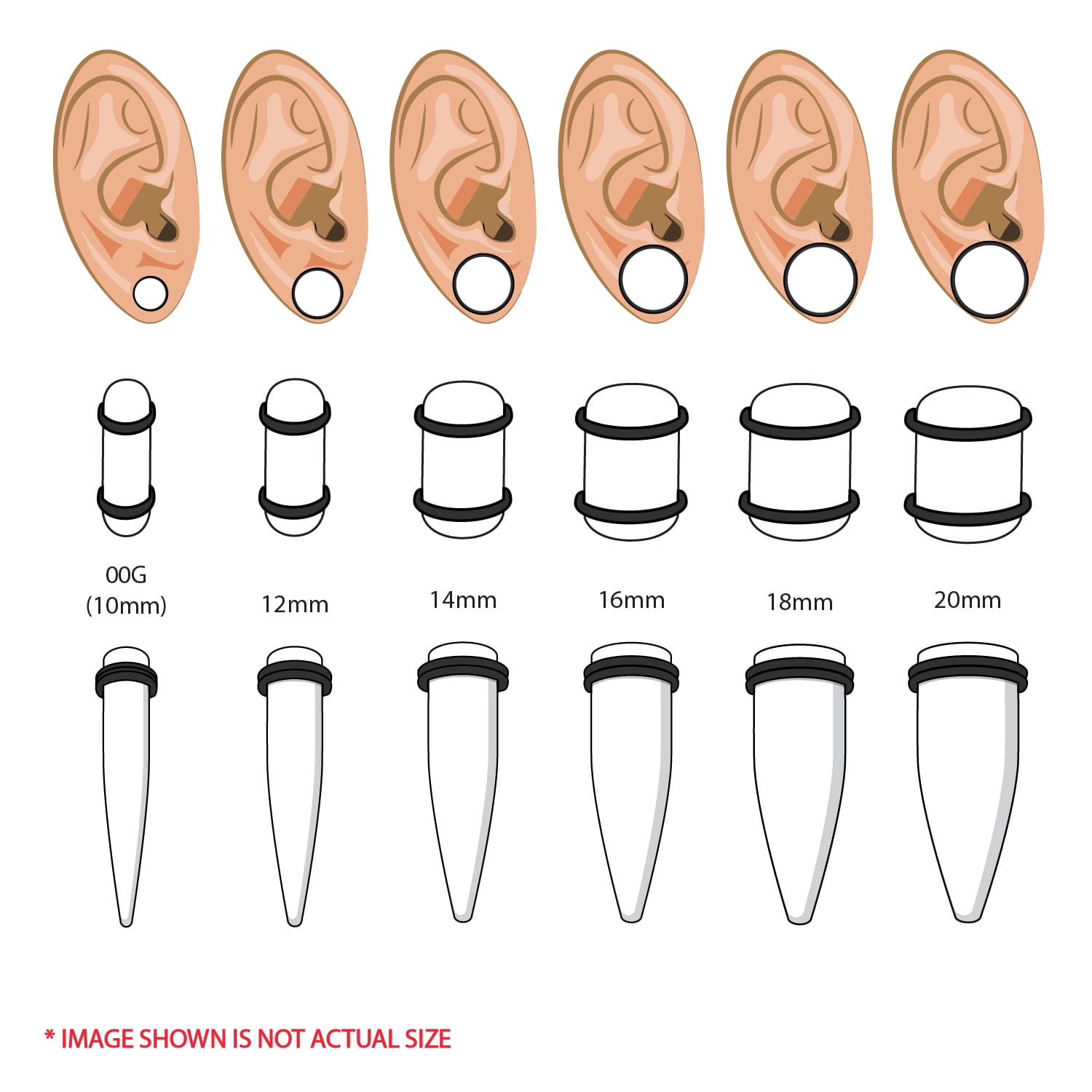 Buy Oyaface 2pcs Concavity Wooden Ear Gauges Ear Plugs Expander Tunnels Ear  Piercing Jewelry 28mm at Amazonin