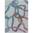thumbnail image 2 of Addison Rugs Chantille Indoor/Outdoor Contemporary Abstract Teal Machine Washable Rectangle Rug, 5' x 7'6", 2 of 8