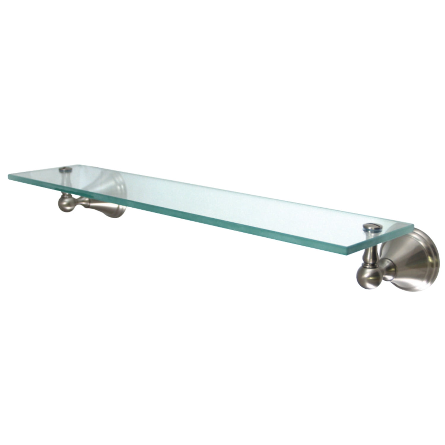 Kingston Brass BA2979SN Governor Cosmetic Glass Shelf, Brushed Nickel