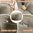 thumbnail image 6 of 4FT Bean Bag Chair, Minimalist Bean Bag with Velvet Cover, Fluffy and Comfy Bean Bag for Adults, Bean Bag Sofa Filled with High-Density Sponge for Gaming (Light Grey), 6 of 10