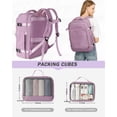 thumbnail image 5 of Softlife Durable Extra Large 40L Travel Backpack Casual Daypack, Purple, 5 of 8