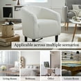 thumbnail image 5 of LAFGUR Barrel Chairs, Furry Accent Chairs, Sherpa Chairs with Soft Padded Armrest, Armchairs for Living Room Bedroom Office,Beige, 5 of 8