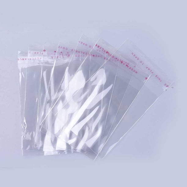 Bolsas de regalo de celofán OPP transparentes resellables de 100 unidades, de 9 x 6 cm, para diversas ocasiones y Navidad.