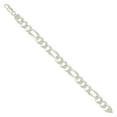 thumbnail image 3 of Auriga 10mm Super Flat Figaro Chain Bracelet 9" in 925 Sterling Silver, 3 of 5