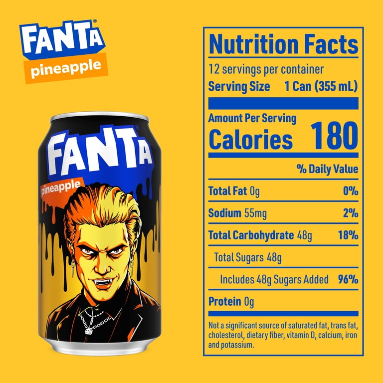 Fanta Pineapple Soda, 12 fl oz Cans, 12 Pack photo 6