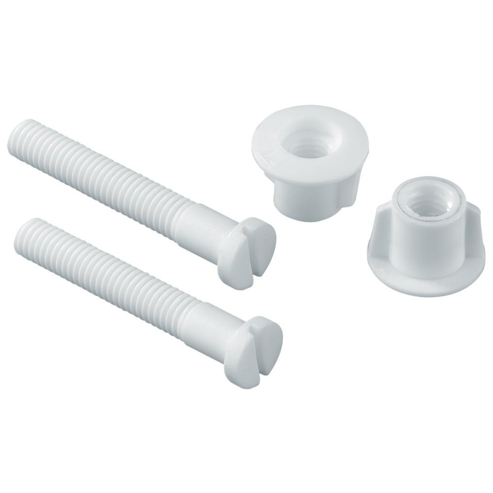 Hyper Tough Toilet Seat Bolt Set Rust Proof Plastic