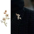 thumbnail image 2 of Handmade Vintage Shell Brooch Plums Blossom Shaped Pin For Clothing Bags Stylish Jewelry Decoration For Scarves Bags, 2 of 8