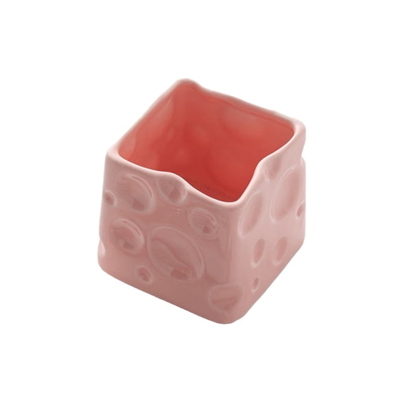 Organizadores de Dormitorio Y Almacenamiento Tarro de Queso de Cerámica 8x8cm Bolígrafo de Escritorio Contenedor Cosmético Alta Apariencia, Organizadores de Artesanía Y Almacenamiento