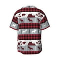thumbnail image 2 of Xecao offers the Buffalo Plaid Forest for Men's Casual Short-sleeved Shirt, a button-up collared shirt with a pocket, perfect for beach vacations and yacht travel in the X-Large size., 2 of 7