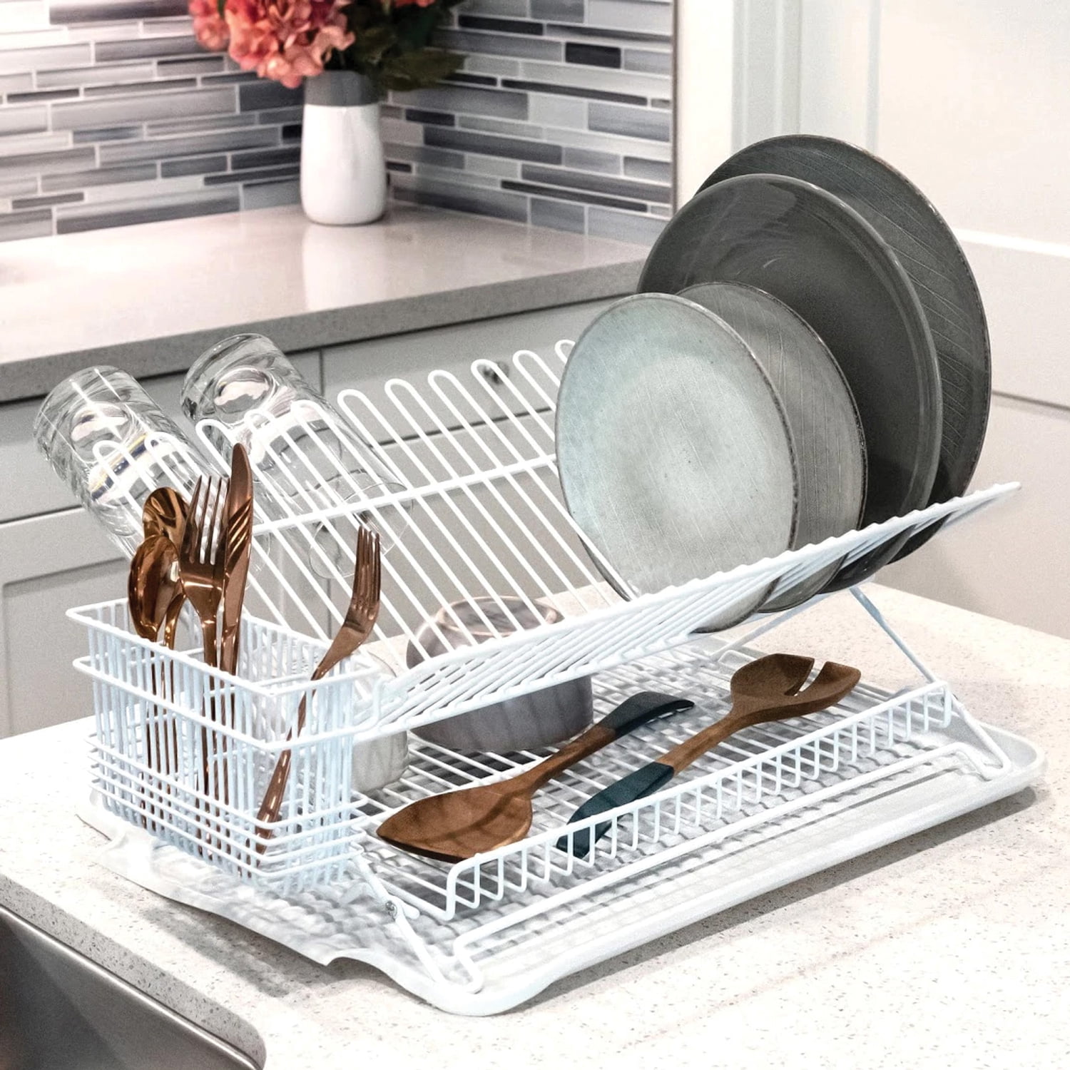Better Houseware Cutlery Holder, White