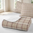 thumbnail image 4 of Manfei Classic Plaid Twin Quilt Set,Vintage Check Twin Coverlet Set,Beige Brown,2-Piece,1 Bedspread and 1 Pillowcase, 4 of 7