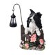 thumbnail image 3 of Estatua artesanal de perro, escultura de animal de perro con luz solar, adorno de cachorro de perro para blanco y negro, 3 of 9