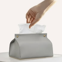 Leather Tissue Box, Desktop Organizer with Pull-Out Design, Multi-Functional Napkin and Paper Towel Holder for Home Use, Ideal for Living Room, Bedroom, Office, and Travel